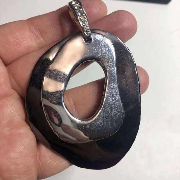 2050 Chico's bold statement CZ teardrop pendant necklace - Picture 1 of 2